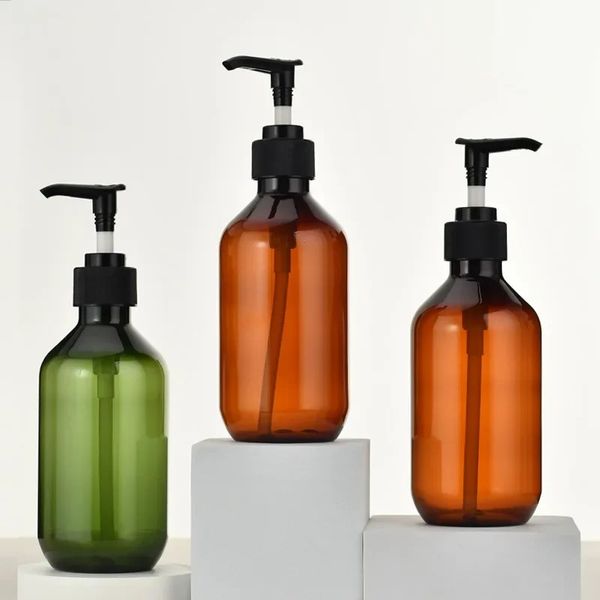 1pcs champú y acondicionador Dispensador Botellas de baño plástico vacío recargable Botella botella de recipientes cosméticos establecidos