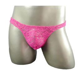 1pcs Sissy Thong Sexy Lace Underwear 2018 New Mens Thongs and G Strings Jockstrap Erotic Lingerie2830817