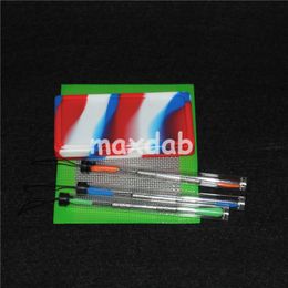 Cajas 1 PPCS Pequeños recipientes de cera de cera silicona de goma de silicio Silicón forma cuadrada Frascos de cera herramienta dab de aceite dabber para vaporizador ecig seca Herb