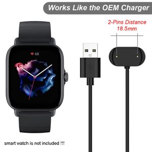 Câble de chargeur de montre intelligent 1PCS pour Amazfit GTR4 / T-REX 2 / GTS3 / GTR 3 Pro USB Magnetic Charging Cords Dock