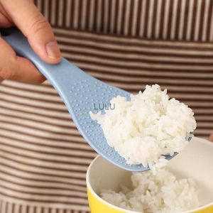 1 pièces cuillères matériel d'herbe de blé cuillère à riz antiadhésive cuiseur à riz ustensiles de cuisine pelle à riz accessoires de cuisine outil de cuisine HKD230810