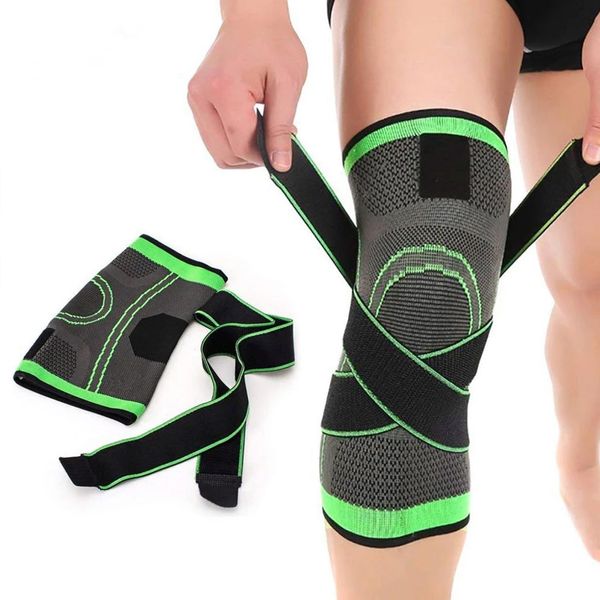 1PCS Sports Kneepad Hommes sous pression sur les genoux élastiques Soutien de la forme de fitness Basketball Volleyball Brace Protector Safety