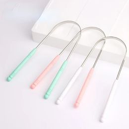 1 st roestvrijstalen tongschraper orale tongreiniger borstel tong tandenborstel orale hygiëne hoogwaardige tongschraper