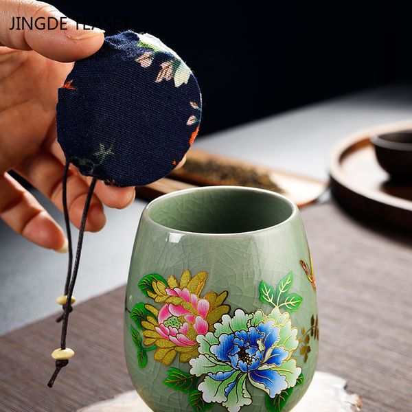 1pcs Terle de rangement théière en conserve céramique oolong thé de voyage à thé