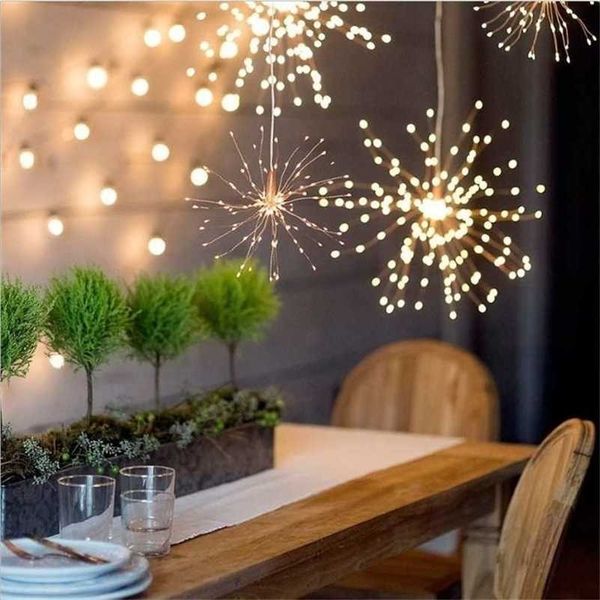 1 Uds luces de cadena 500LEDs guirnalda de Navidad fuegos artificiales cortina de hadas luz LED para el año dormitorio decoración al aire libre lámpara 211104