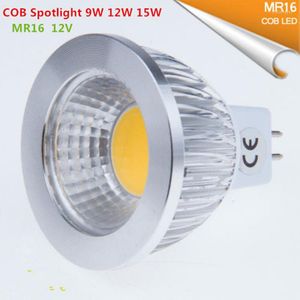 Ampoule LED MR16 COB 9W 12W 15W 12V, blanc chaud/éclairage froid pur, 1 pièce, Super affaire