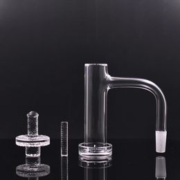 1 Stück superhoher Eimer, vollständig geschweißtes Quarz-Terp-Slurper-Banger-Set, Rauchnägel mit abgeschrägten Kanten und Quarzkappe für Glaspfeifen, Wasserbongs, Dab-Rig-Rauchzubehör