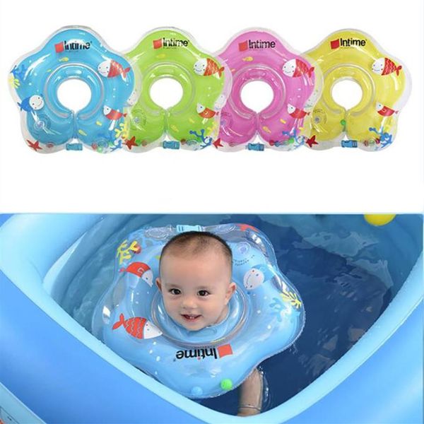 1 Uds., accesorios para piscina para bebés, anillo de natación para bebé, flotador inflable de seguridad, flotador de cuello para bebé, Accesorios de baño circulares 334Y