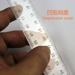 1 PPCS Tool de regla de regla de la regla de dibujo de la regla de dibujo de la escala de plástico Suministros de papelería de papelería de 30 cm (pulgada, cm)