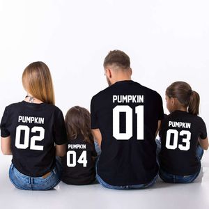 1 stcs Thanksgiving Matching Family Shirts Kid Match Outfit Tops Halloween Mommy Daddy Baby Pumpkin Shirt