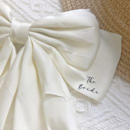 1 Uds. La novia de gran tamaño, tocado de lazo blanco, decoración de boda, accesorios para el cabello nupcial, regalos de boda creativos 240301