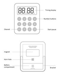 1PCS TIMER PROMEMORIA CUCINA COTTURA CONTO ALLA ROVESCIA COTTURA MULTIFUNZIONE Gestore del Tempo