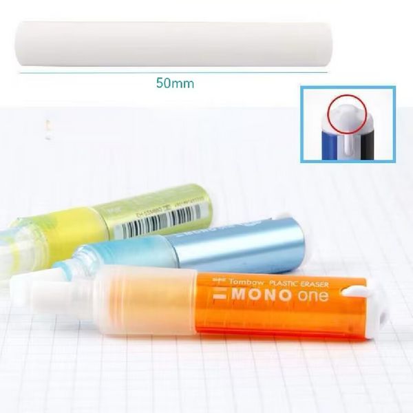 1pcs Tombow Mono One Rotation Eraser Remplaçable Remplaçable Portable Creative Lipstick Modeling Rubbery Stationry