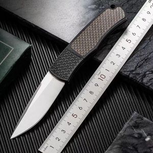 1 stks Topkwaliteit Automatische Tactische Vouwen Mes 154cm Satijn Staal Blade Aviation Aluminium + Carbon Fiber Handle EDC Pocket Folder Messen