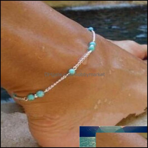 1 pièces Unique belle perles chaîne cheville Souvenir cheville Bracelet pied bijoux rapide en gros livraison directe 2021 bracelets de cheville B5Lp9