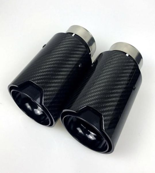 1 Uds. Puntas de tubo de escape universales de fibra de carbono con logotipo M para BMW F10 F20 F21 F22 F30 F32 F349315163