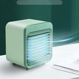 1 STKS USB Desk Mini Fan Draagbare Luchtkoeler Fan Airconditioner Licht Desktop Luchtkoeling Luchtbevochtiger Luchtreiniger Voor Kantoor Bedroo264A