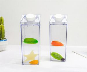 1 PPCS Botellas de agua Caja de leche Fun Transparente Bebida de moda Bebida de regalo Perfecto Bebada de cartón Hervidor de cartón para té de café de jugo 2082 V27361003