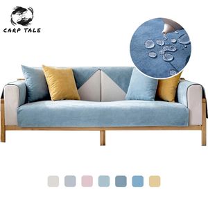 1 PCS Étanche Canapé Coussin Urine-proof Pet Couch Cover Pour Saisons Universel Antidérapant Solide Couleur Canapé Couvre Pour Salon 211102