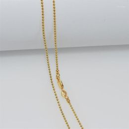 Collier rempli d'or entier, 1 pièce, bijoux à la mode, chaîne à maillons en perles de 2mm, pendentif 16-30 pouces, chaîne 1219L