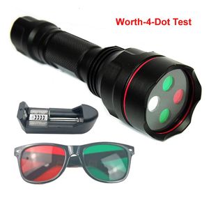 1PCS Worth 4 Dot Test Kit WFDT Green Red Filter Glazen Visuele functietestgereedschap voor Amblyopia Training DK01 240320