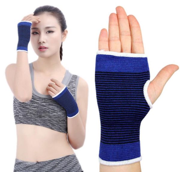 1 pièces poignet garde bande orthèse soutien carpien douleur enveloppes Bandage bleu Bandage poignet orthèse soutien de haute qualité