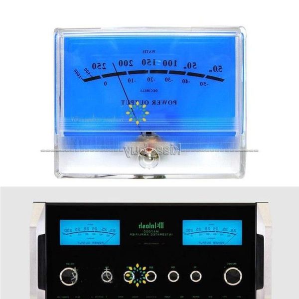 Freeshipping 1 PZ x VU Meter DB Livello Intestazione Audio Amplificatore di Potenza Indicatore Meter DB Tabella blu Wwecg