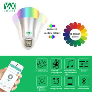 1 stks YWXLIGHT SMART Bluetooth E27 RGB LED Licht Muziek Gecontroleerd Kleurrijke Verlichting AC 110 - 240V