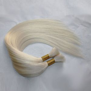 1 stuk 100g Kleur 613 Blonde Menselijk Haarverlenging in Bulk Goedkope Rechte Golf Braziliaanse Haar Bulk Voor Vlechten geen Attachment