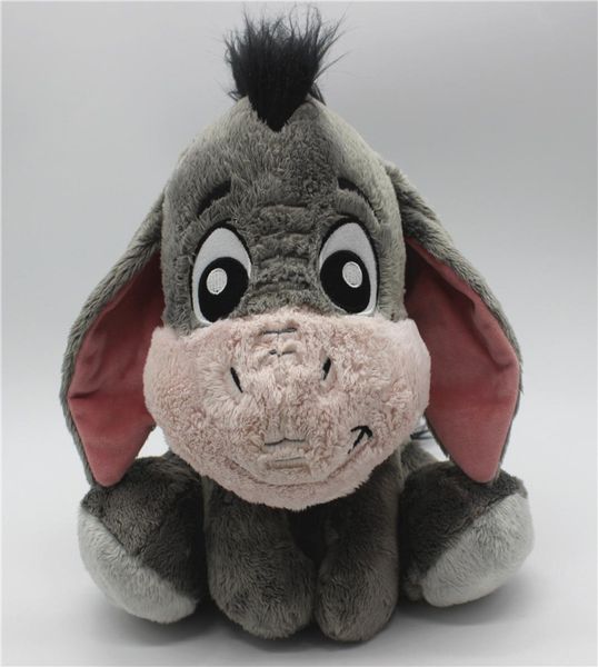 1 acie 28cm dessin animé gris eyore âne truc animal animal soft peluche poupée anniversaire enfants gril friend gise eeyore farfed jouet y1321296