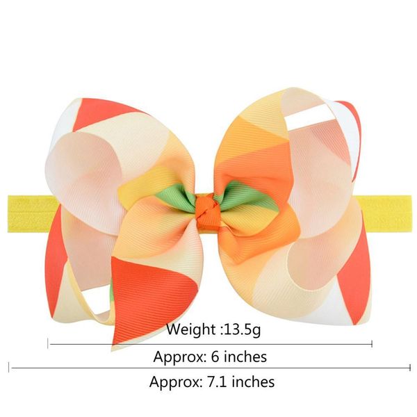 1 pièce 6 '' coloré arc-en-ciel gros-grain ruban arc bandeau enfants Triangle flèche chapeaux Boutique accessoires de cheveux 786 Q sqchth