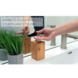 1 -stuk Bamboo Liquid Soap Dispensers Emulsion Sub Bottl latex flessen badkamer accessoires set bruiloft cadeau