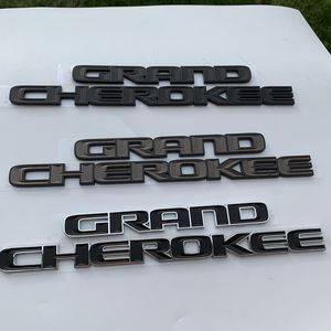 Autocollant de plaque signalétique pour portes latérales, emblème de lettres noires, 1 pièce, accessoire de voiture pour Jeep Grand Cherokee avec queue à bord brillant mark309c