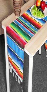 1 pièce Cotton Mexican Table Runner 213x35cm Rainbow Table Runners Party SERAPLOCK DIY MEDIAGE PARTY DÉCOR C01254110959519467