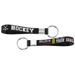 1 -stuk hockey motiverende sport sleutelhangers hockey siliconen armband sleutelketen vrouwen mannen meisje jongens sieraden cadeau