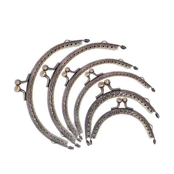 1 pièce Metal rétro Archs de base Cadre de sac à main en métal baiser Clasque verrouillage des sacs de bricolage Accessoires 5,5 cm / 6,5 cm / 8,5 cm / 10,5 cm / 12,5 cm / 15cm