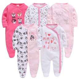 1piece pyjama's meisje jongen pijamas fille katoen ademend zachte Ropa bebe pasgeboren slapers baby pjiaMas 210309