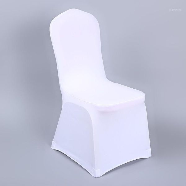 Housse de chaise blanche universelle en Polyester et Spandex, extensible, pour réunion El, vente en gros, 1 pièce