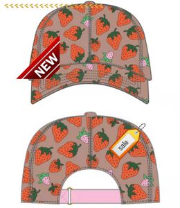 Casquettes de baseball de fraise de qualité 1qualité coton cactus lettre classique casquettes de balle été femmes chapeaux de soleil en plein air réglable Snapback Cap girl'83