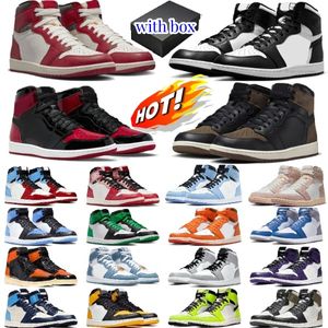 1S Basketball High 1 Chaussures Mocha UNC Toe Lost Found Washed Rose Noir Mid OG University Blue True Taxi Skyline Lucky Green Patent Bred Palomino Femmes Smoke Grey Chicago