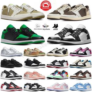 1S al aire libre Zapatos para hombre bajos Jumpman 1 Zapatos de baloncesto Reverse Mocha Black Phantom Golf Olive UNC Bred Toe Shadow Retros Fragmento para mujer Zapatillas de deporte Tamaño 13