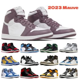 1S Mauve UNC Toe 2024 Basketbalschoenen 1S Palomino Satin Bred Lucky Green sneakers trainer sportschoenen met doos