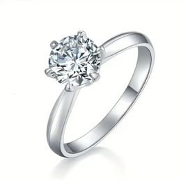 1s Ring 925 Silver Sterling pour l'homme et les femmes appropriées quotidiennes Gift Engagement Wedding 240417