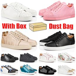 Luxe mannen ontwerpers rode bodems kledingschoenen voor heren dames sneakers platform platte bodem schoen luxe loafers rode zool trainers outdoor des chaussure dhgate met doos