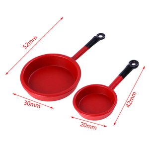 1set 1:12 Dollhouse Miniature Frying Pan Dining Ware Kitchen Ustens Accessoires pour Doll House Decor Kids Pretend Play Toys
