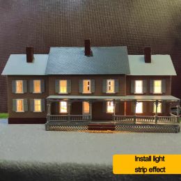 1set 1:87 Modèle d'échelle Kit de maison d'habitation européen American Style Model Courtyard House Build