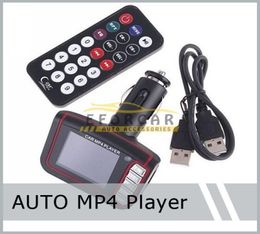 1set 18quot LCD Car MP4 MP3 lecteur MP3 Transmetteur FM sans émetteur SDMMC Slot infrarouge Multilanguages à distance 7705241