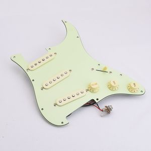 1 ensemble Alnico simple bobinage SSS guitare électrique Pickguard pick-up chargé pré-câblé plaque à gratter pour ST guitare électrique