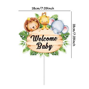 1Set Animal Happy Birthday Banners Flag Forest Safari Jungle Themed Braonting Kids Verjaardag Baby Shower Party Decorations