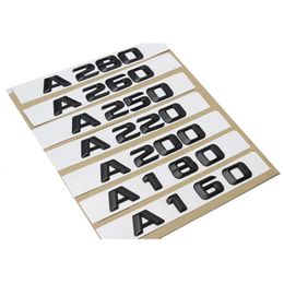 1 ensemble noir asiatique A220 A280 A coffre arrière emblème Logo Badge numéro lettres pour Mercedes Benz classe A A160 A180 A200 A250 A260315A